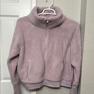Athleta Lavender Sherpa Zip-Up Jacket